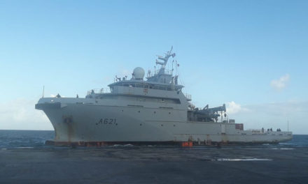 D’Entrecasteaux vessel stopover in Wallis during surveillance mission