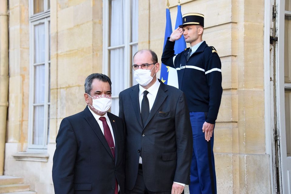 Tahiti’s president Edouard Fritch met with the French prime minister in Paris