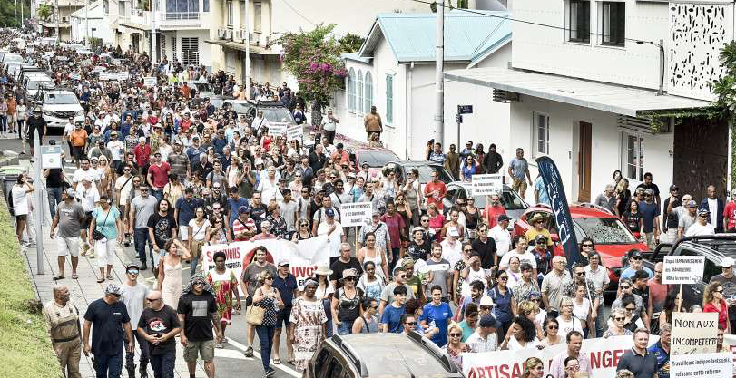 Self-employed protest in Noumea